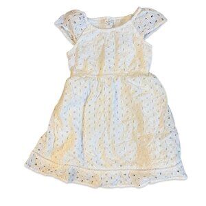 Abercrombie Kids Eyelet Smocked White Dress Boho Size 9